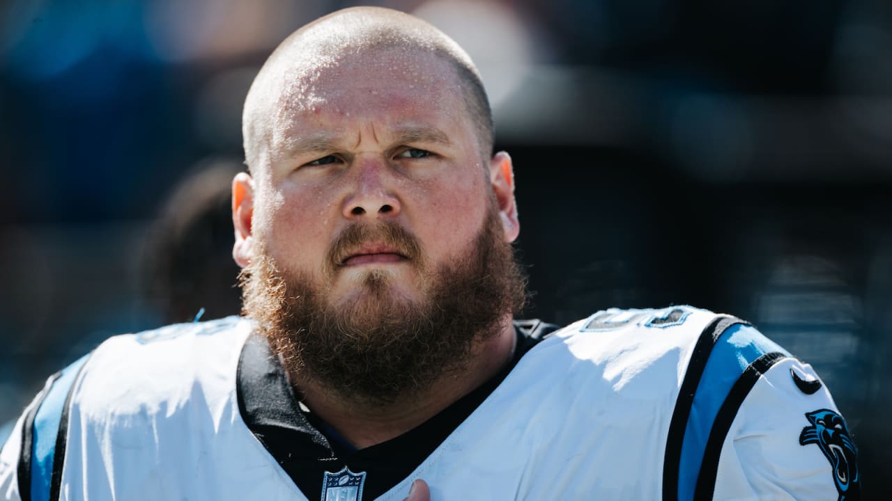 Carolina Panthers center Bradley Bozeman (56) works during the