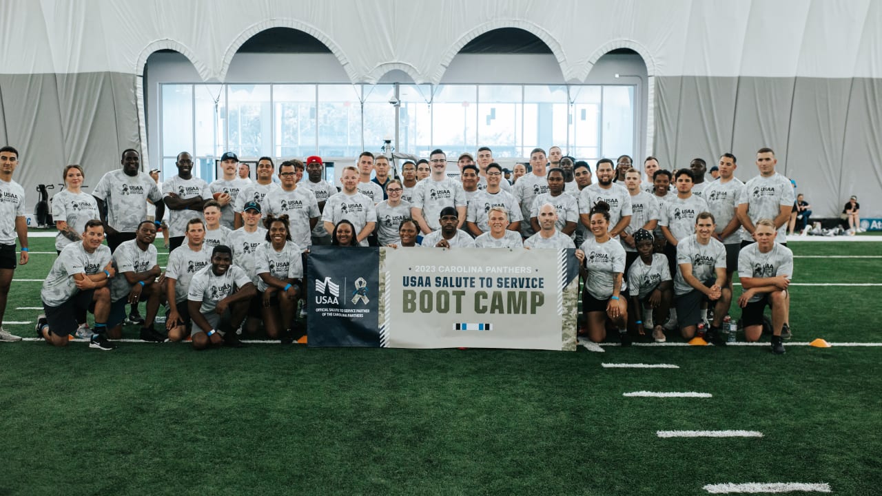 Panthers, USAA host 2023 Salute to Service boot camp