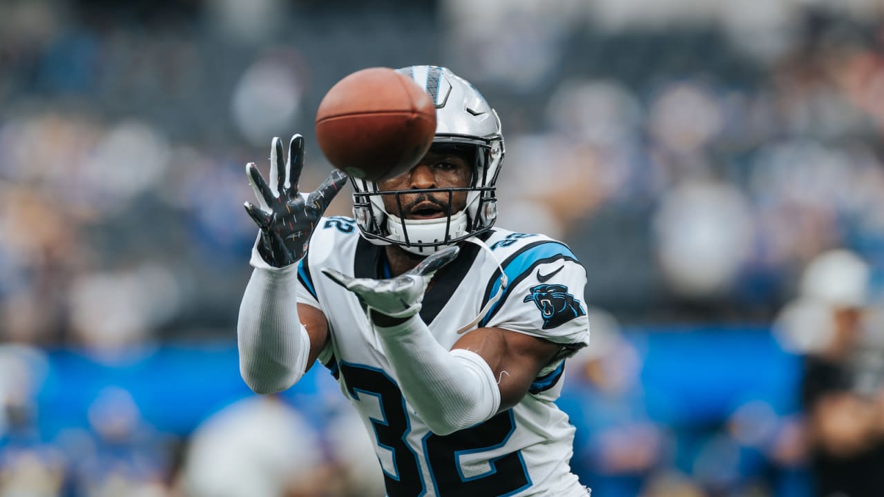 Carolina Panthers cornerback Tae Hayes runs into the end zone for