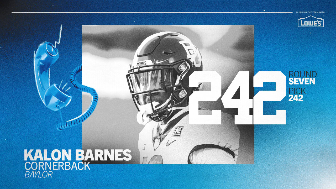 Panthers select cornerback Kalon Barnes out of Baylor