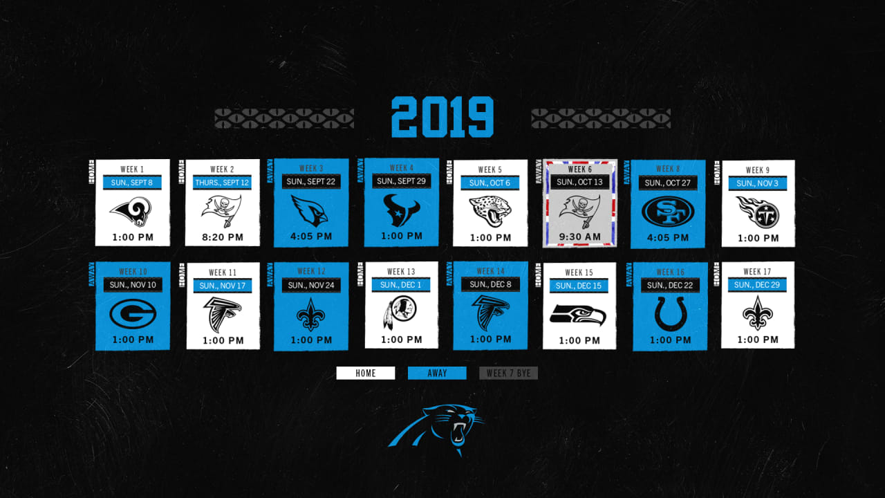 show me the carolina panthers schedule