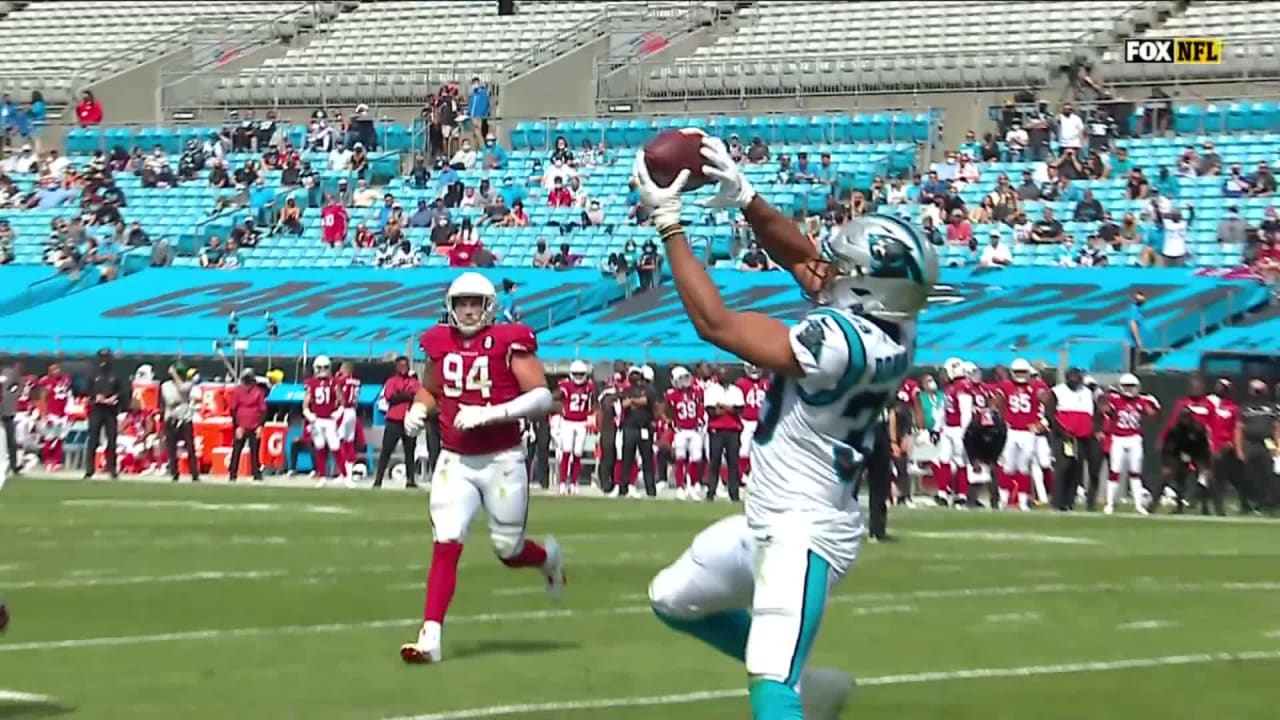 Carolina Panthers quarterback Bryce Young lays wicked juke on Detroit Lions  linebacker James Houston, turning would-be sack into gain