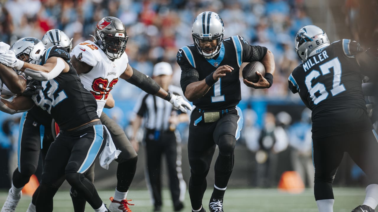 Carolina Panthers quarterback Bryce Young lays wicked juke on Detroit Lions  linebacker James Houston, turning would-be sack into gain