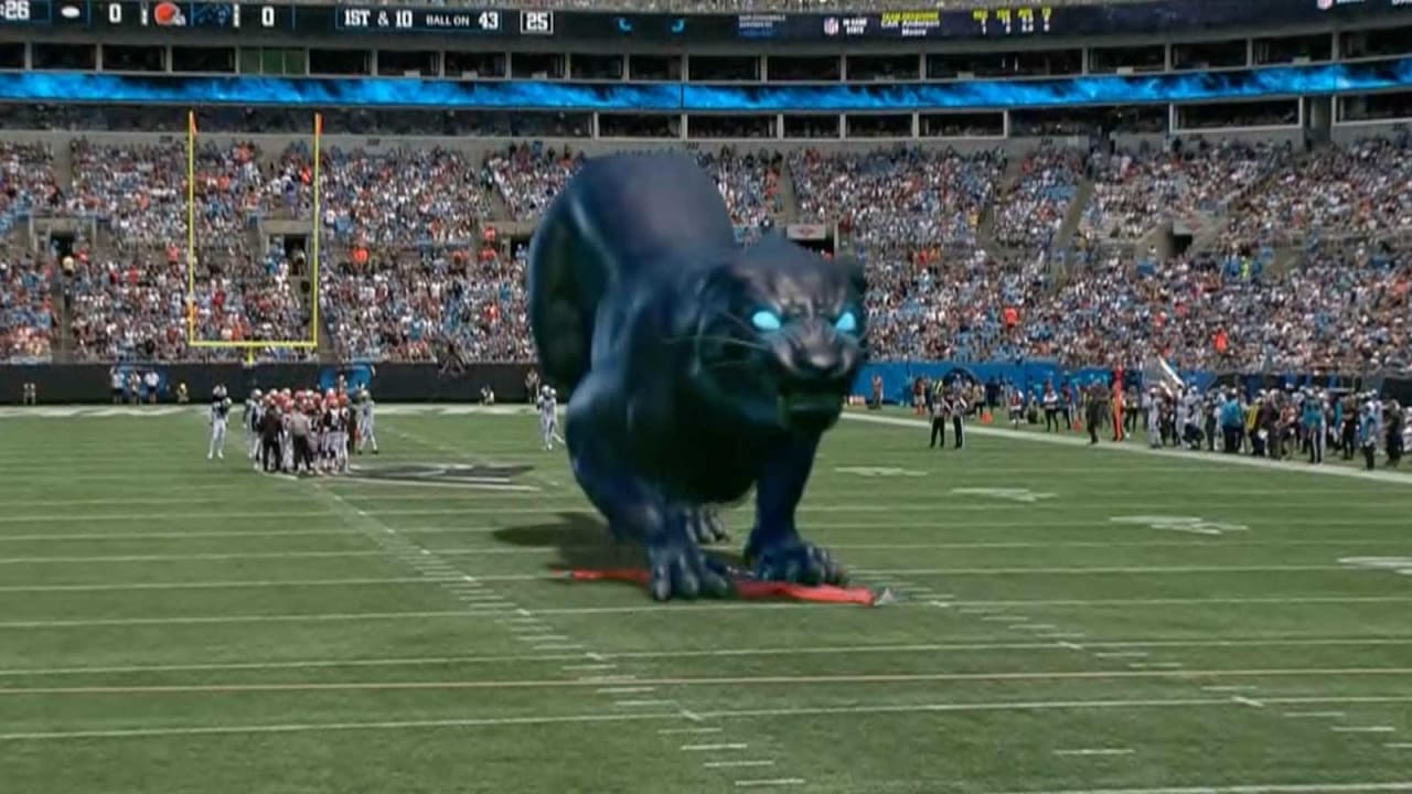 Giant mixed-reality panther unleashed at Bank of America Stadium