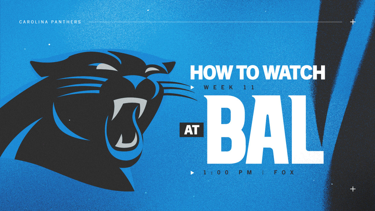 What channel is Carolina Panthers game today vs. Ravens? (11/20