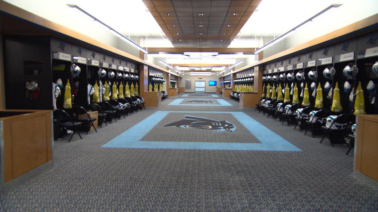 Tour the Carolina Panthers locker room