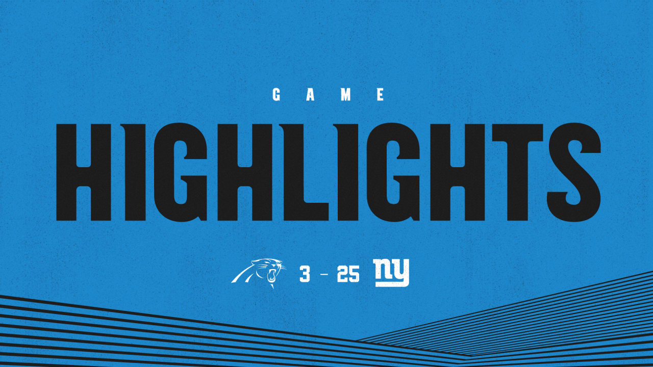 \ud83c\udfa5 Highlights: New York Giants 25, Carolina Panthers 3