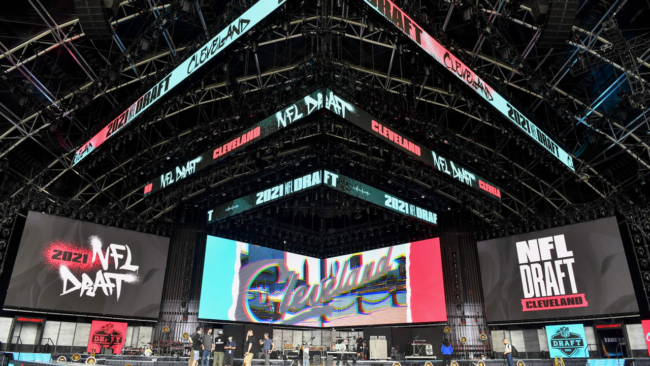 Behind the scenes NFL Draft setup in Cleveland