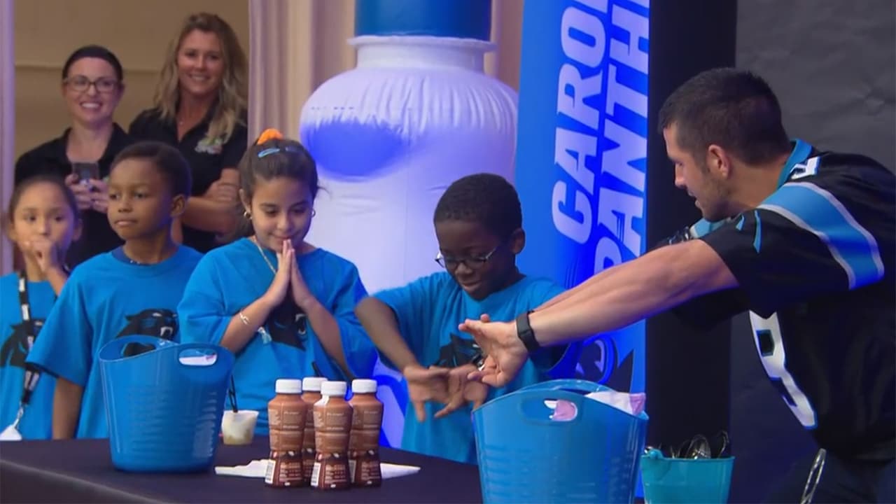 Gano and Funchess help students Fuel Up to Play 60