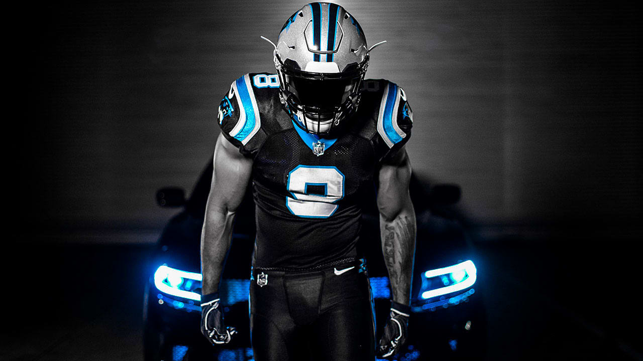 all black carolina panthers jersey