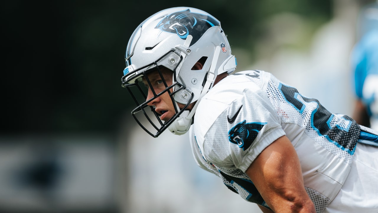 Carolina Panthers tight end Dan Arnold walks off the field after the second  half of an NFL football game against the New York Jets Sunday, Sept. 12,  2021, in Charlotte, N.C. (AP