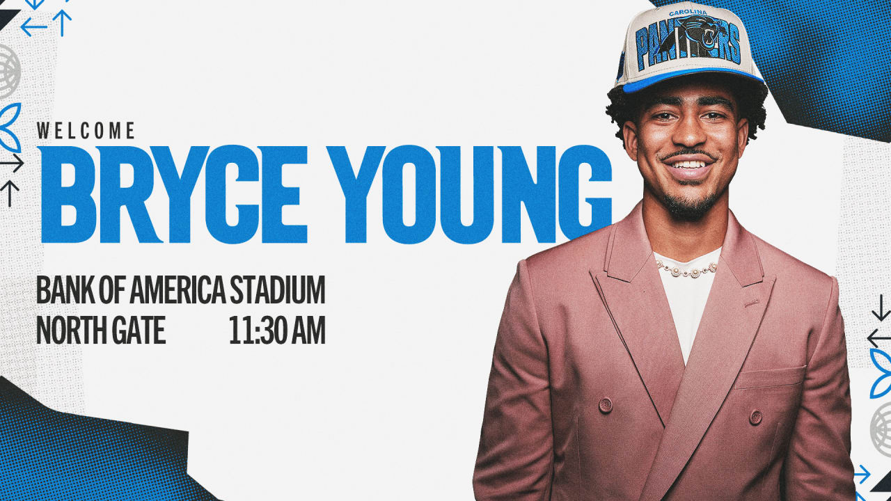 Welcome! QB Bryce Young greets fans at BofA Stadium