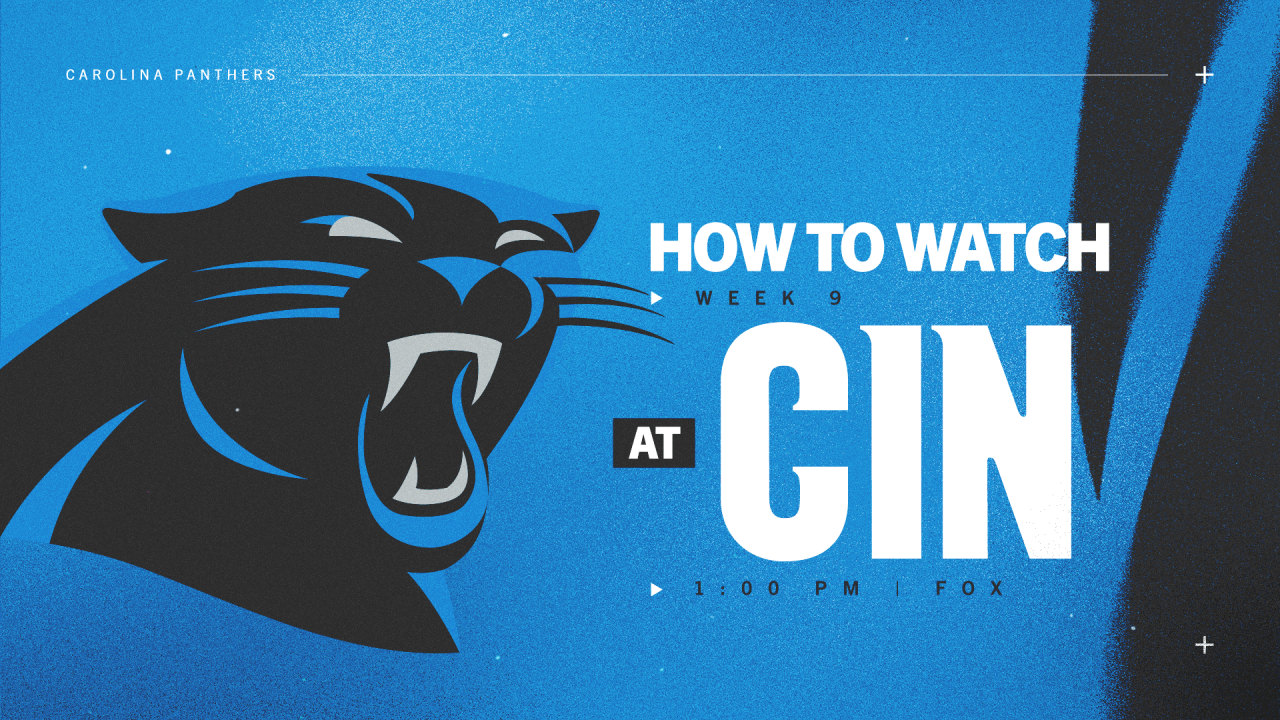 How to watch, listen and live stream: Carolina at Cincinnati in Week 9