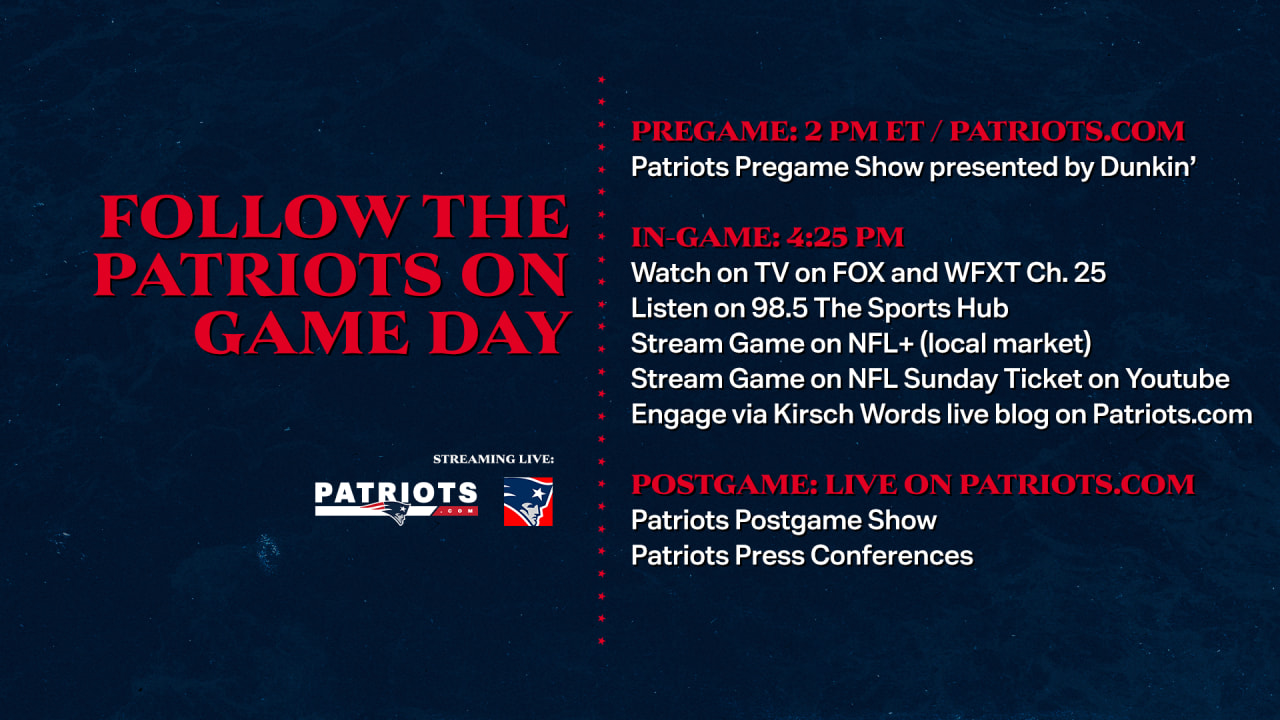 How to Watch/Listen: Patriots at Cowboys