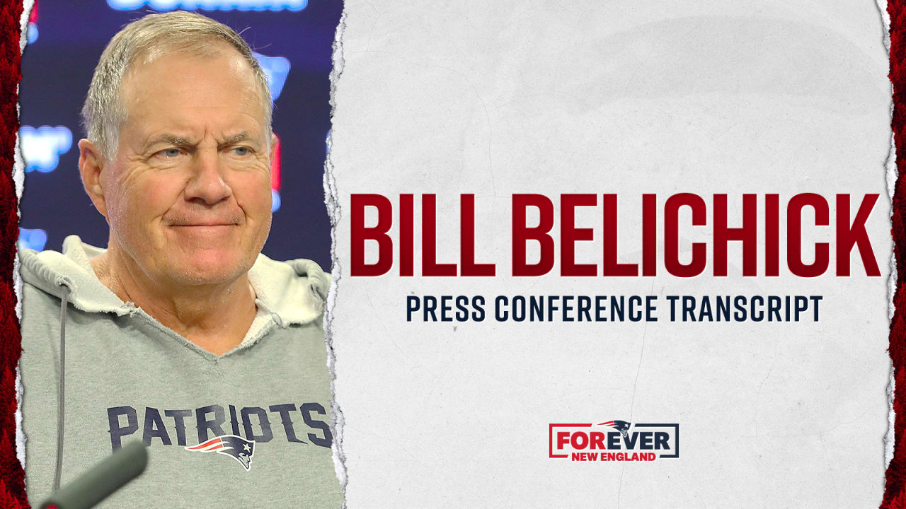 Transcript: Bill Belichick Press Conference 9/30