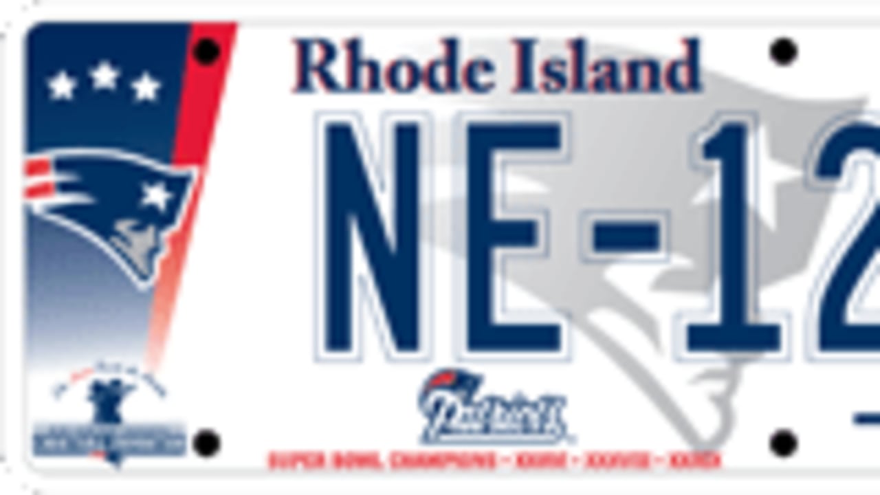 Patriots Unveil Rhode Island License Plate