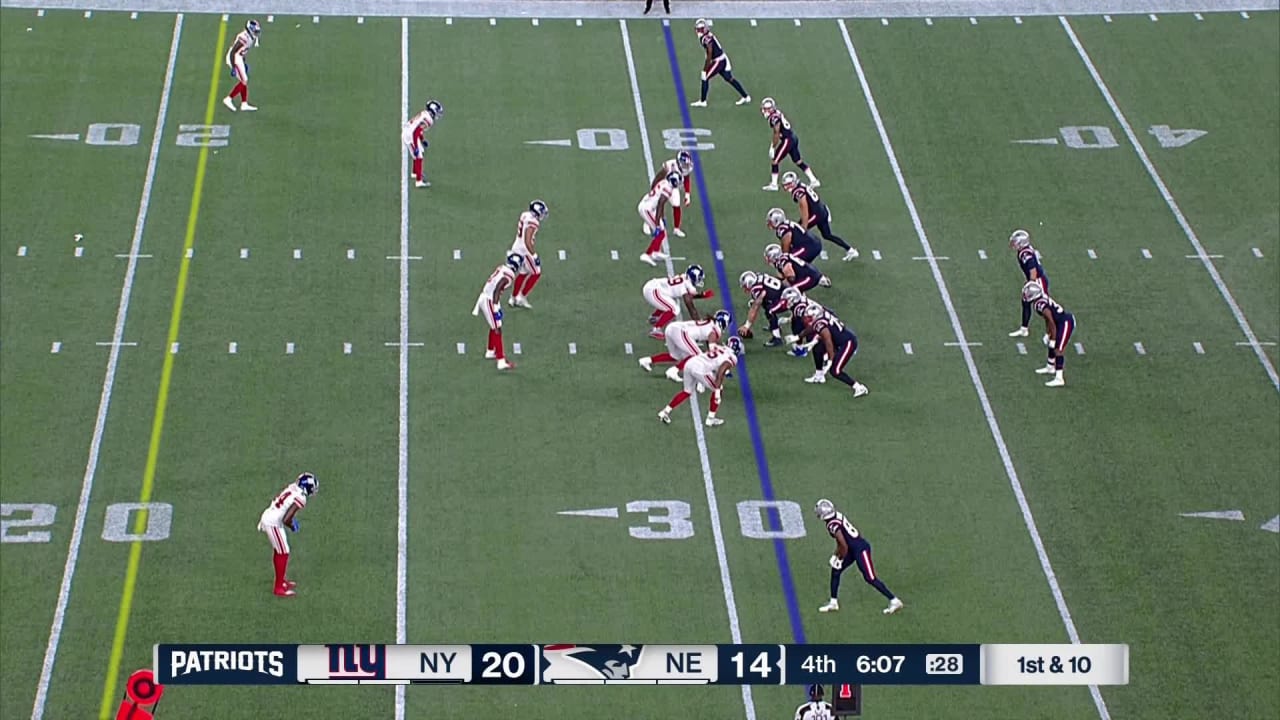 New England Patriots quarterback Bailey Zappe shows touch on 22-yard  back-shoulder loft to wide receiver DeVante Parker