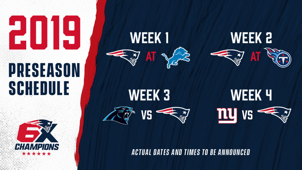 patriots jersey schedule 2019