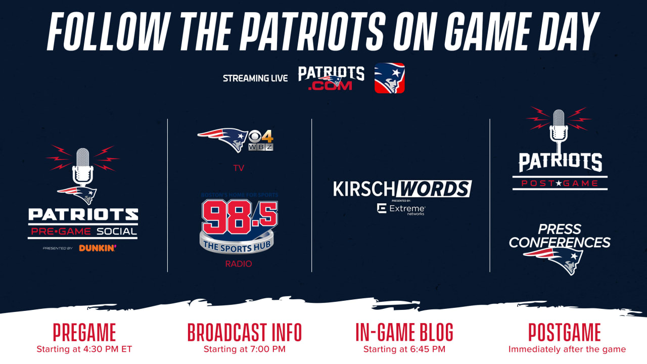 Broadcast Information Patriots at Titans