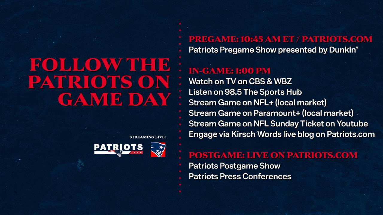 How to Watch/Listen Patriots at Jets