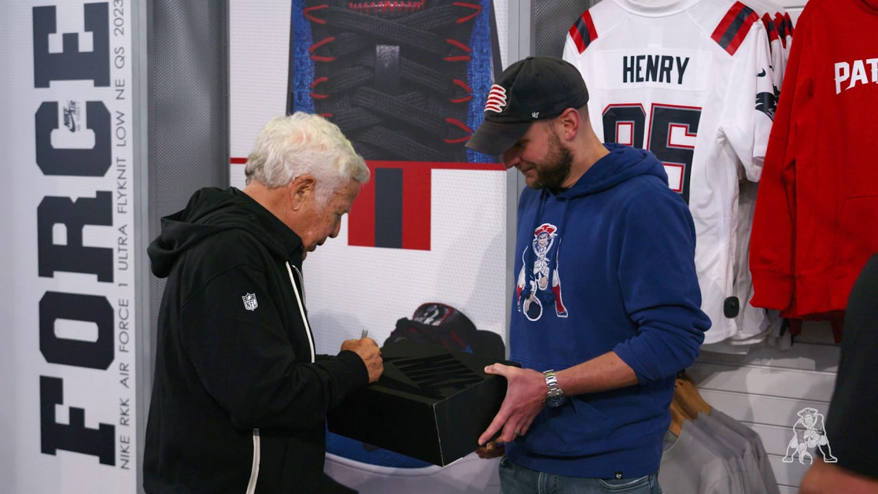 Robert Kraft Visits Fans During the Launch of his New Nike Air