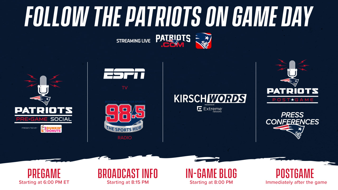 Broadcast Information: Patriots at Bills