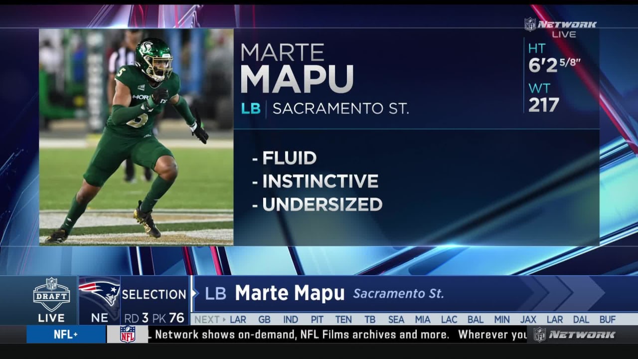 Patriots select Marte Mapu with No. 76 pick in 2023 draft