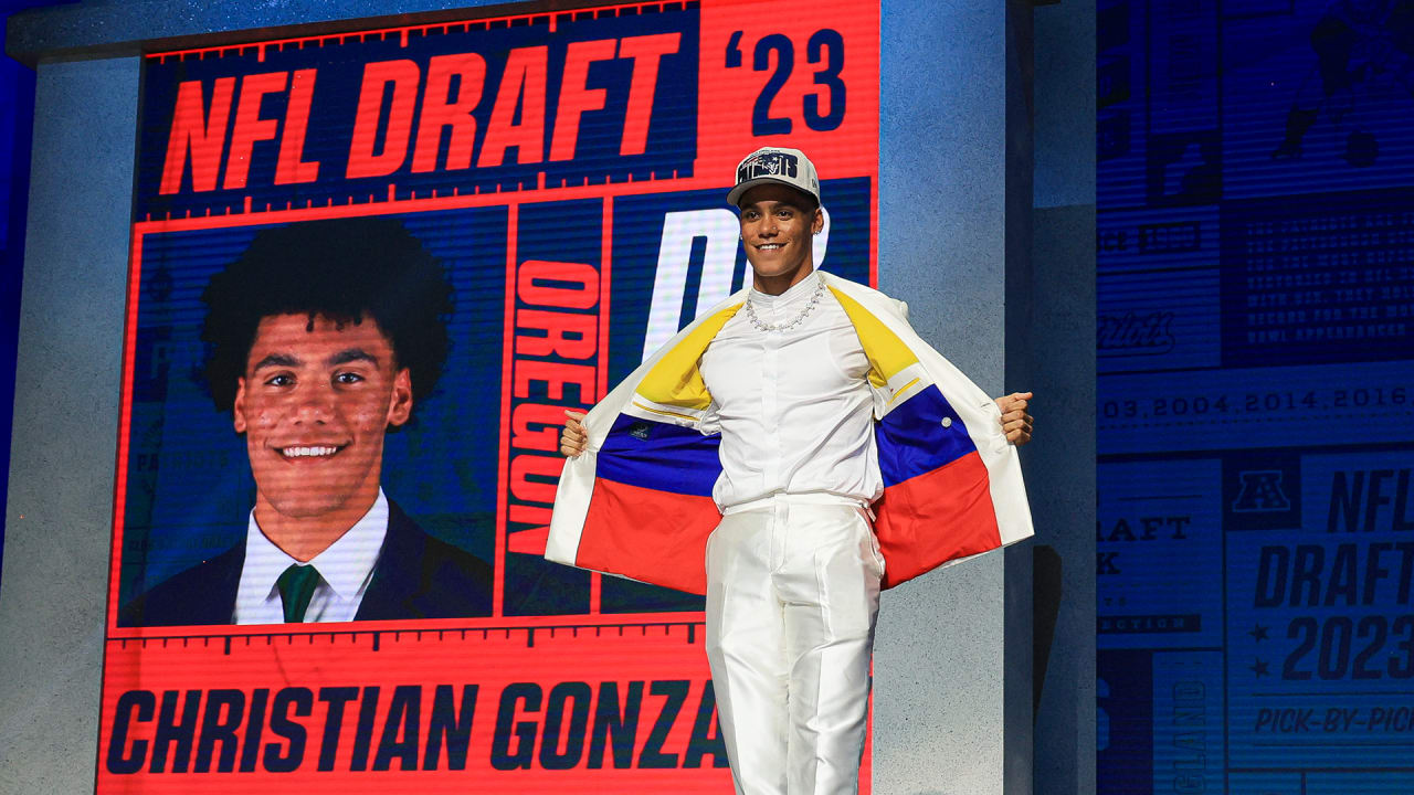Patriots pick Christian Gonzalez proudly represents Colombia at 2023 ...