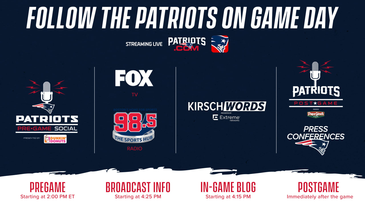 Broadcast Information: Vikings at Patriots