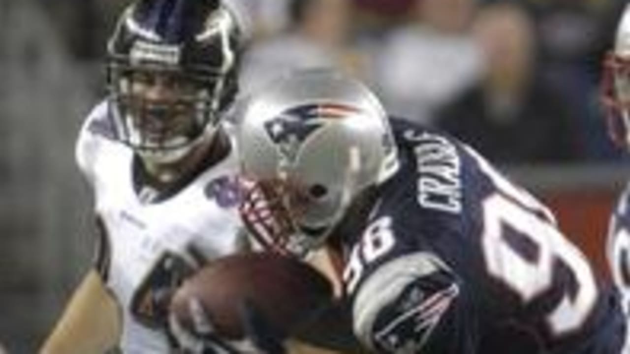 13 November 2008. Patriot Quarterback Matt Cassel (16) tossed this one on  the run into the end zone for a fourth quarter touchdown to Wide Receiver  Randy Moss with one second left