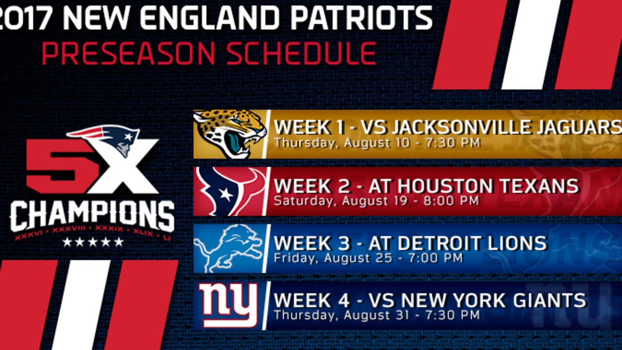 Patriots release practice schedule ahead of Week 1 preseason game