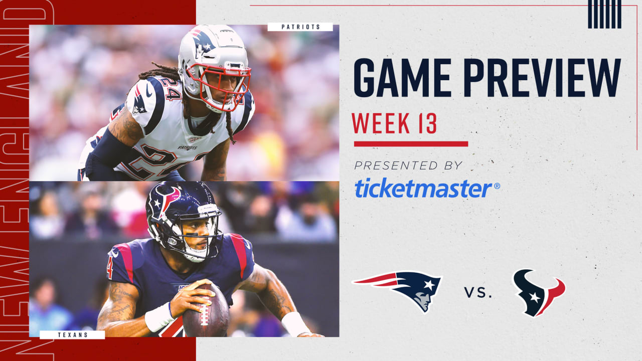NFL Week 13 Game Preview: New England Patriots at Houston Texans
