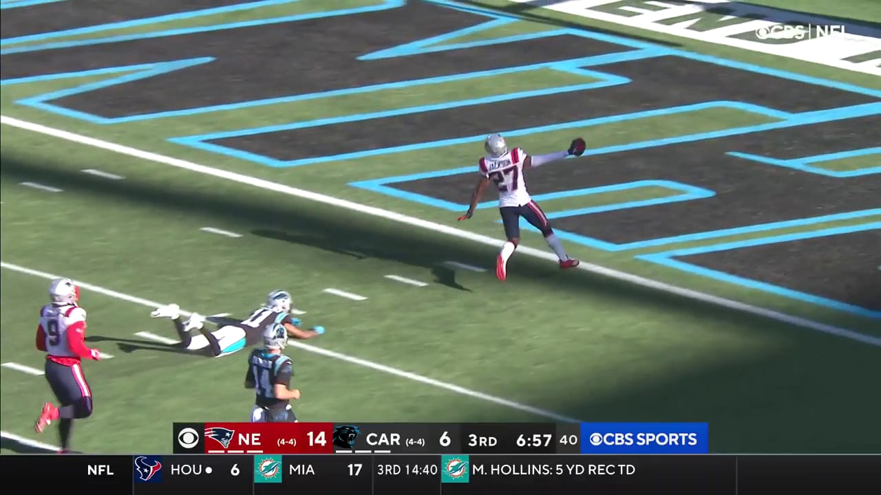 J.C. Jackson's 88-yard pick-6 puts Patriots in control of Panthers