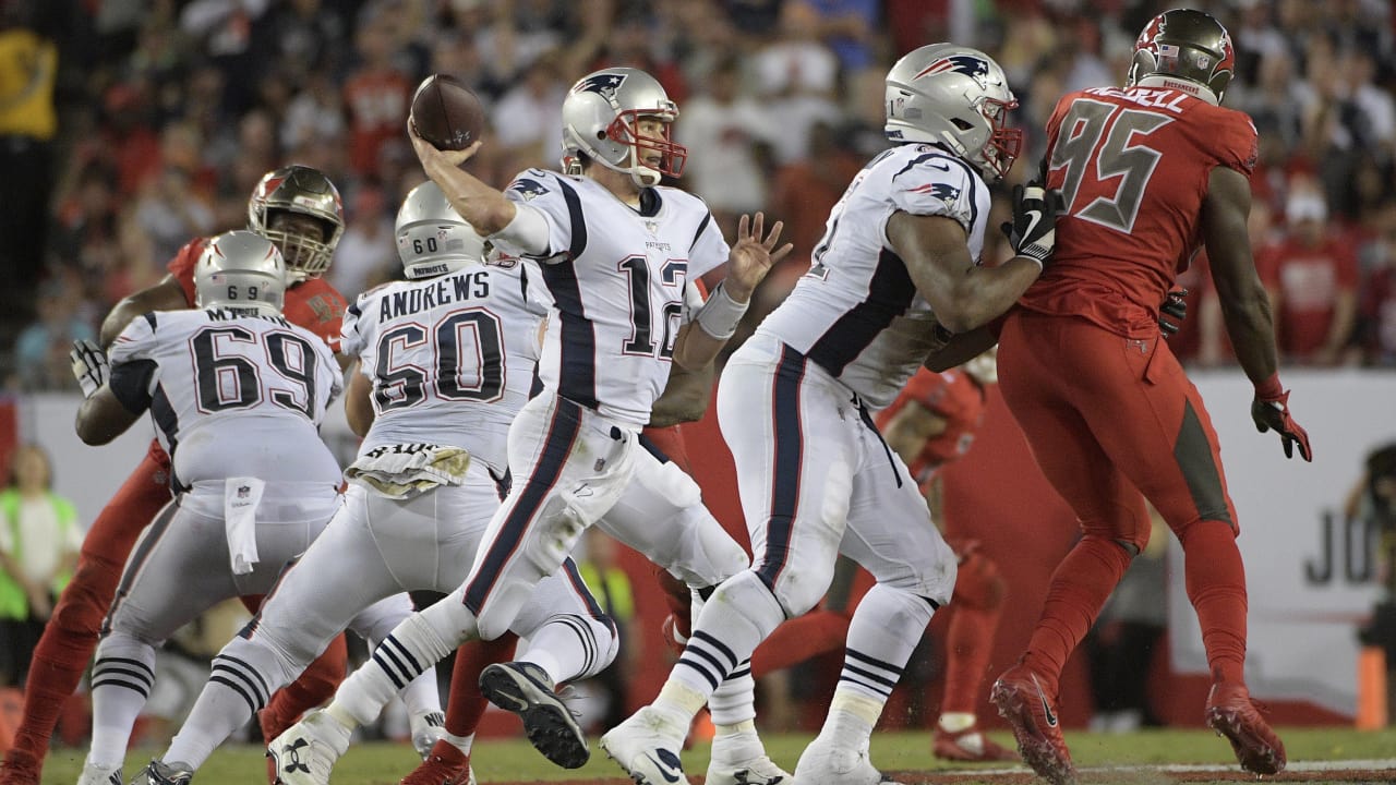 New England Patriots defensive back Devin McCourty (32) and linebacker  Brandon King (36) celebrate a fumble recovery by McCourty in the third  quarter against the Indianapolis Colts at Gillette Stadium in Foxborough