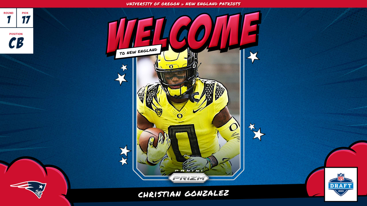 Christian Gonzalez Patriots jersey: How to get 2023 NFL Draft gear online  after New England picks Oregon cornerback 