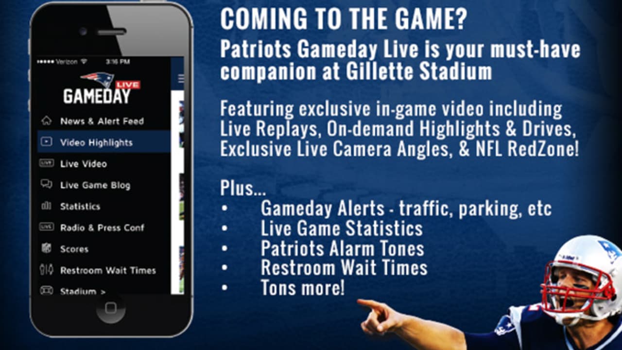 Coming to the game? Download Patriots Gameday Live!