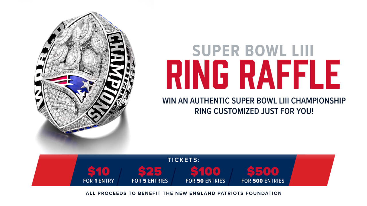 Patriots Foundation to raffle off Super Bowl LIII championship ring