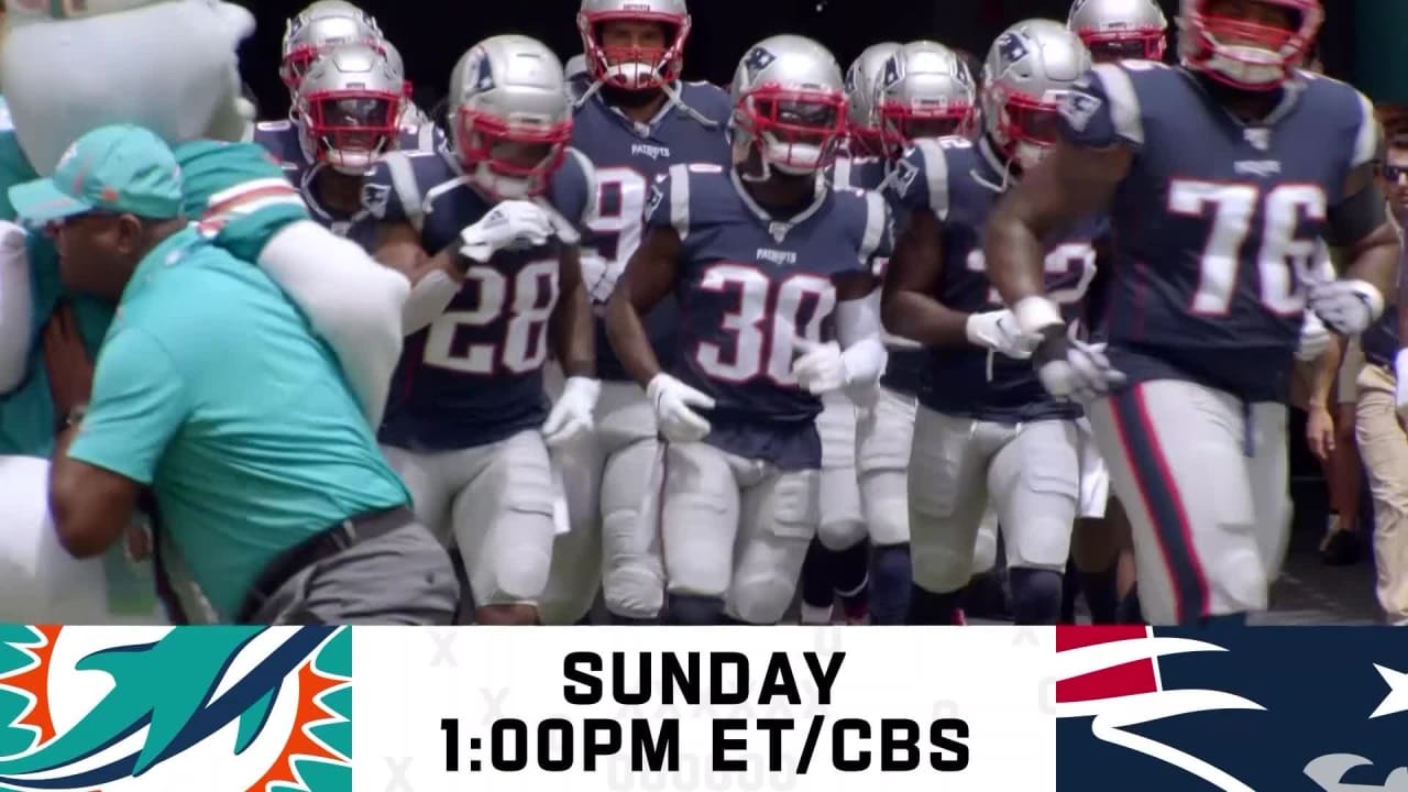 NFL - Miami Dolphins. New England Patriots. Coming in Week 1. #Kickoff2020  #ItTakesAllOfUs 