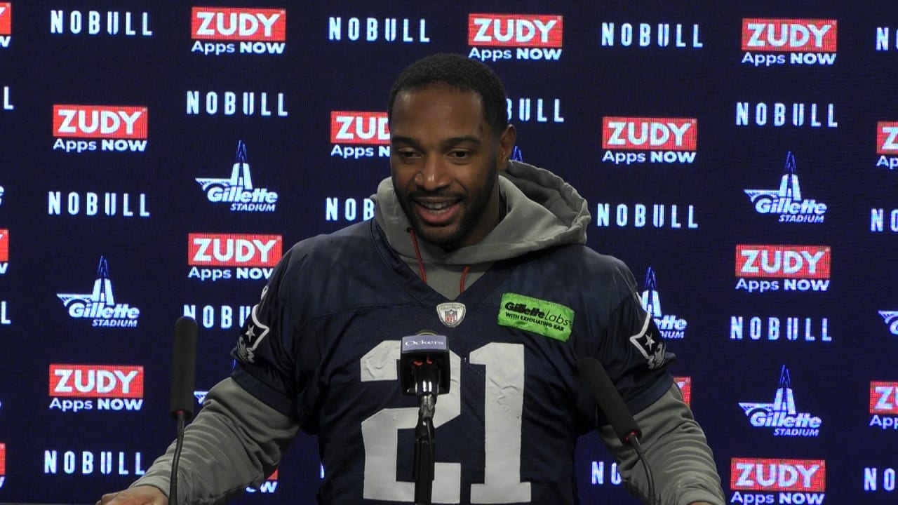 New England Patriots' Adrian Phillips after an NFL football game against  the Detroit Lions at Gillette Stadium, Sunday, Oct. 9, 2022 in Foxborough,  Mass. (Winslow Townson/AP Images for Panini Stock Photo - Alamy