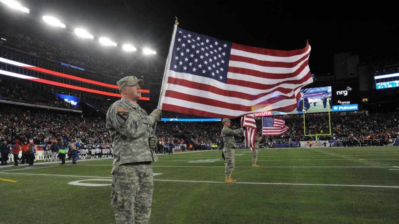 Nfl salute to 2025 service 2018 patriots