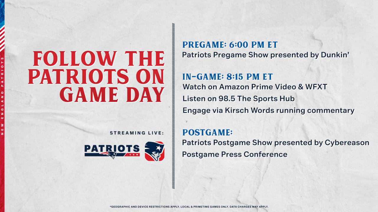 How to Watch/Listen: Bills at Patriots