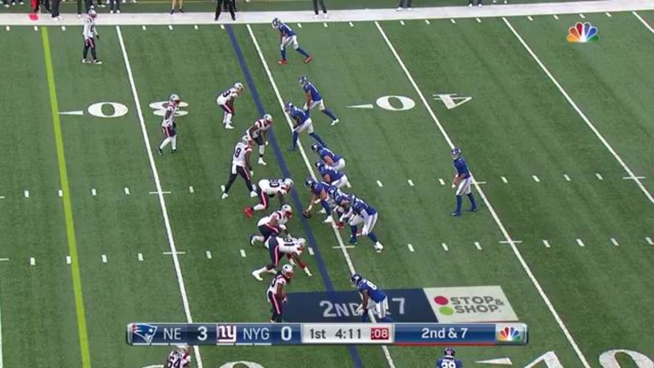 Patriots swarm Daniel Jones for 6yard loss on sack