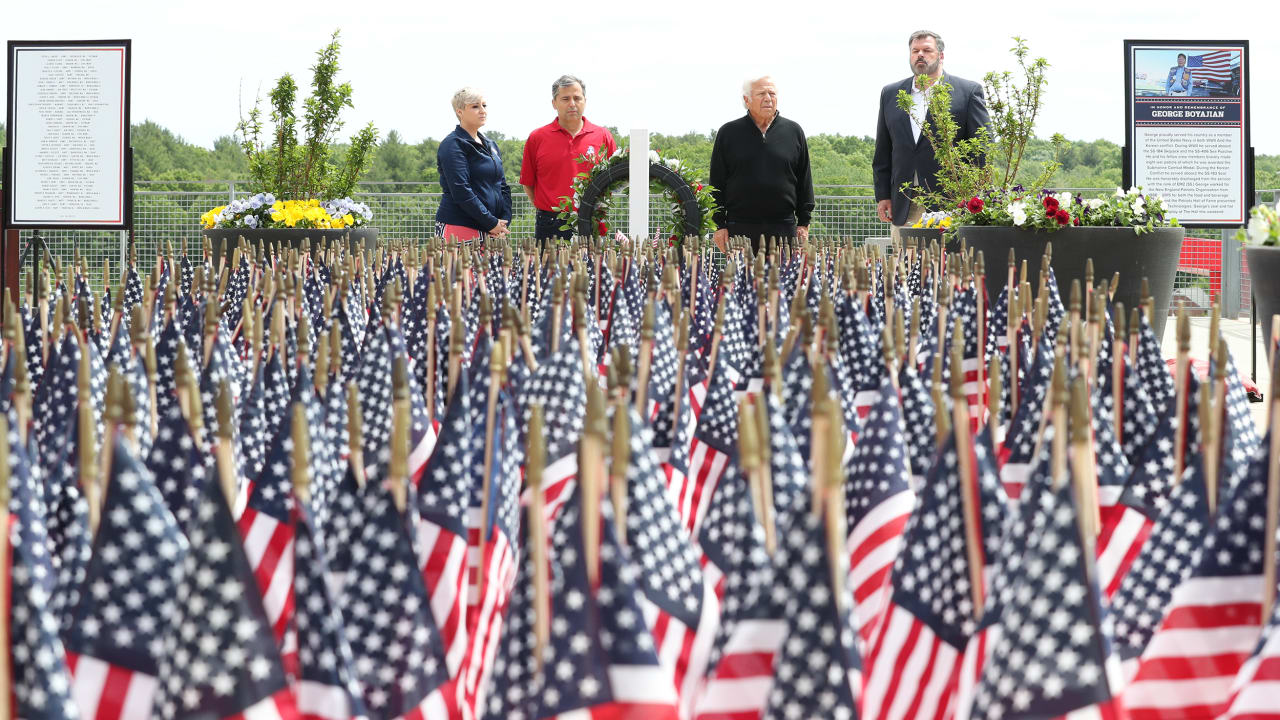 Photos: Patriots honor veterans on Memorial Day weekend with wreath