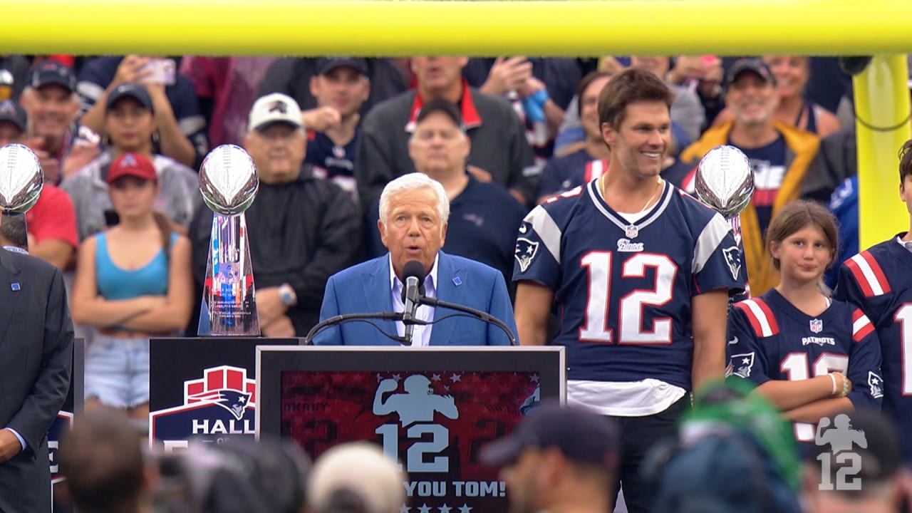 I am a Patriot for life': Tom Brady celebrated during Patriots halftime  ceremony