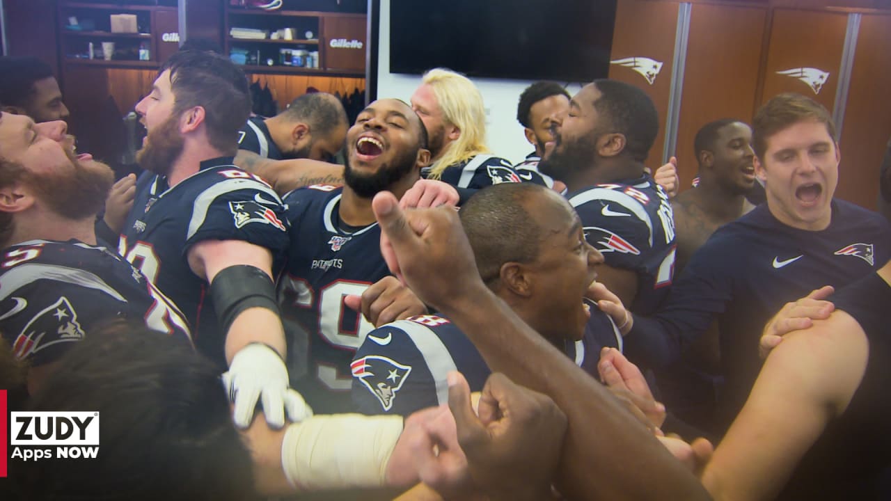 Locker Room Celebration Following The Win Over The Cowboys