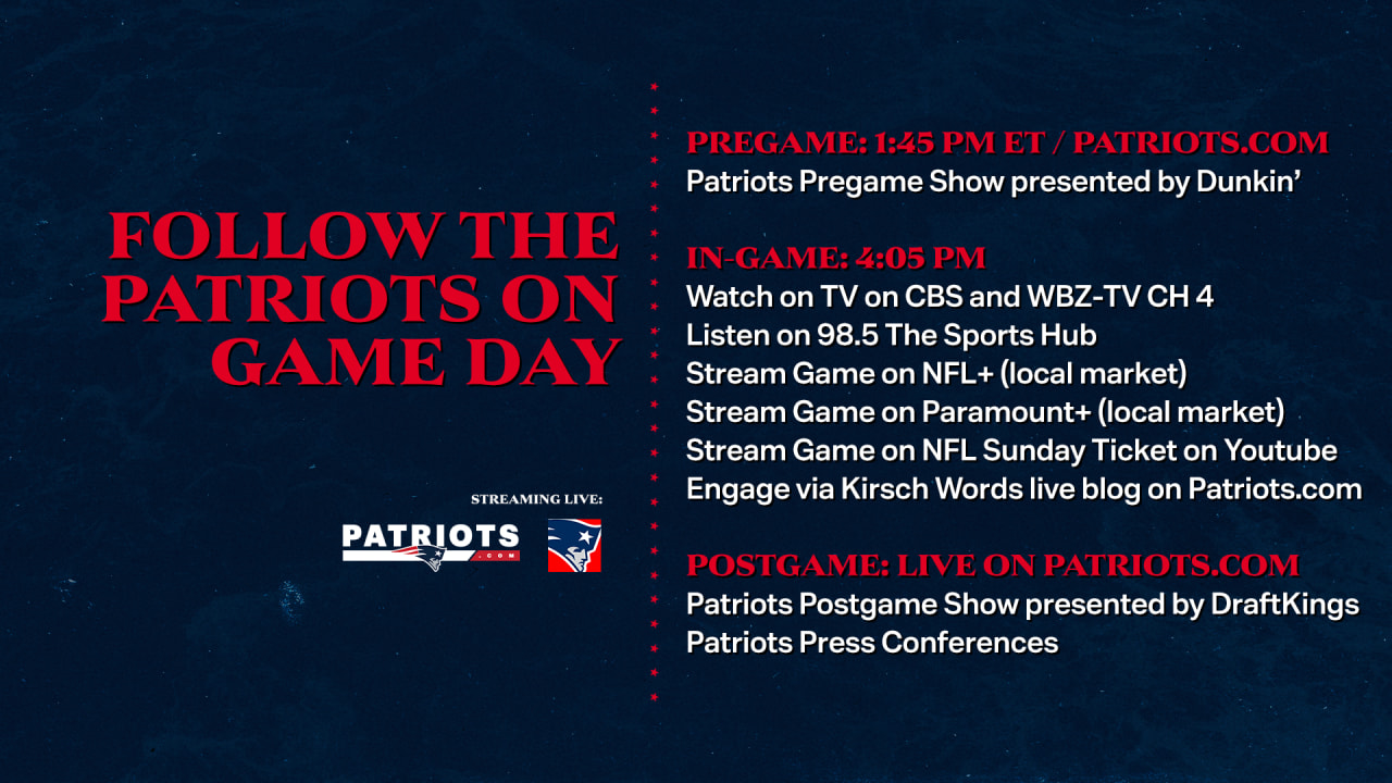 How to Watch/Listen Patriots at Raiders