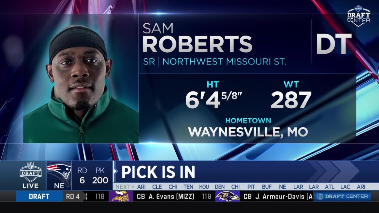 Patriots select Sam Roberts with No. 200 pick in 2022 draft