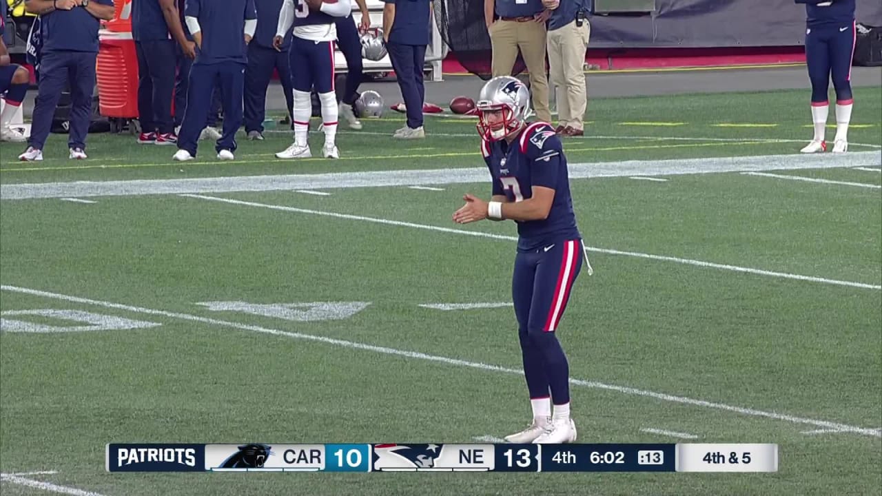 New England Patriots wide receiver Lil'Jordan Humphrey lays out to prevent  touchback on punt