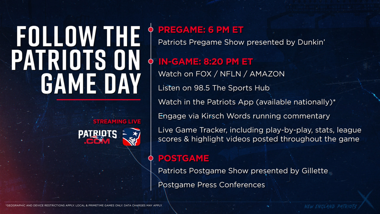 Broadcast Information: Patriots vs. Rams