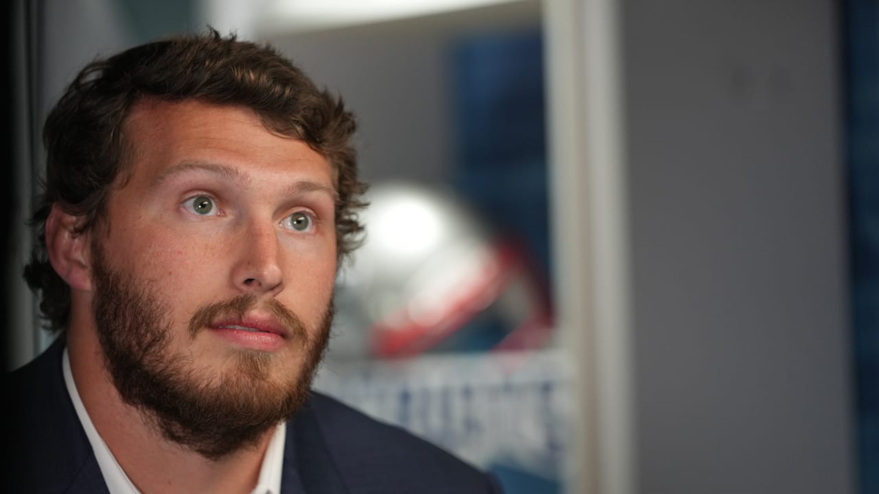 Photos Patriots first round pick Cole Strange arrives at Gillette Stadium